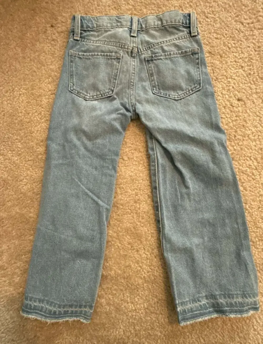 Old Navy Girls High-Rise Baggy Wide Leg Distressed Jeans Size 6